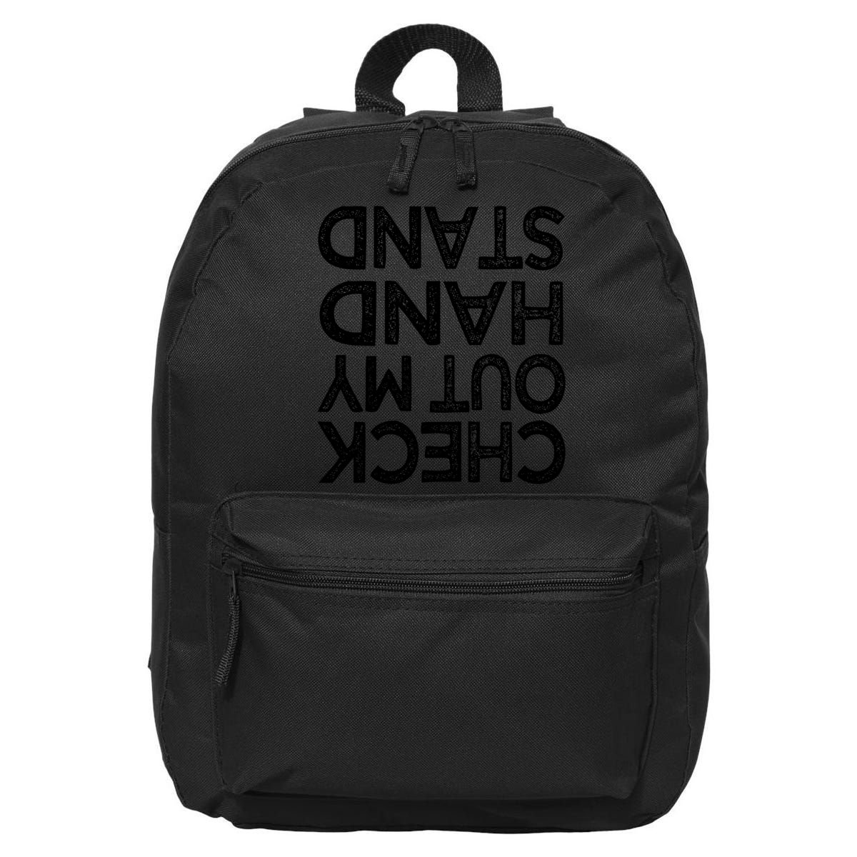 Check Out My Handstand Funny Gymnastics Gift Boys Girls T 16 in Basic Backpack