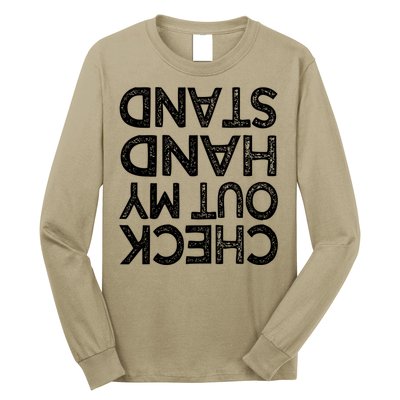 Check Out My Handstand Funny Gymnastics Gift Boys Girls T Long Sleeve Shirt