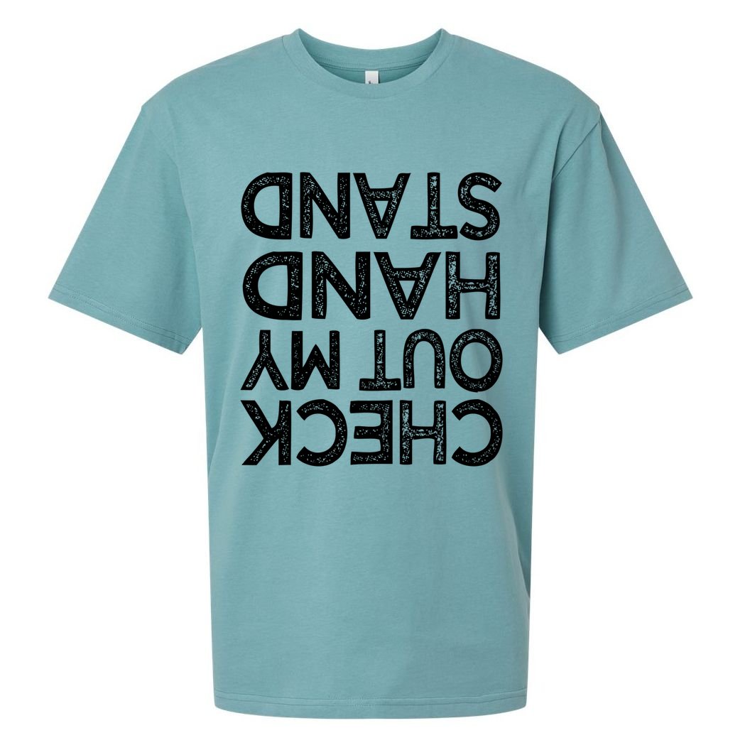 Check Out My Handstand Funny Gymnastics Gift Boys Girls T Sueded Cloud Jersey T-Shirt