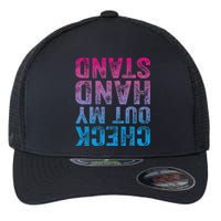 Check Out My Handstand Gymnast Yoga Funny Gymnastics Flexfit Unipanel Trucker Cap