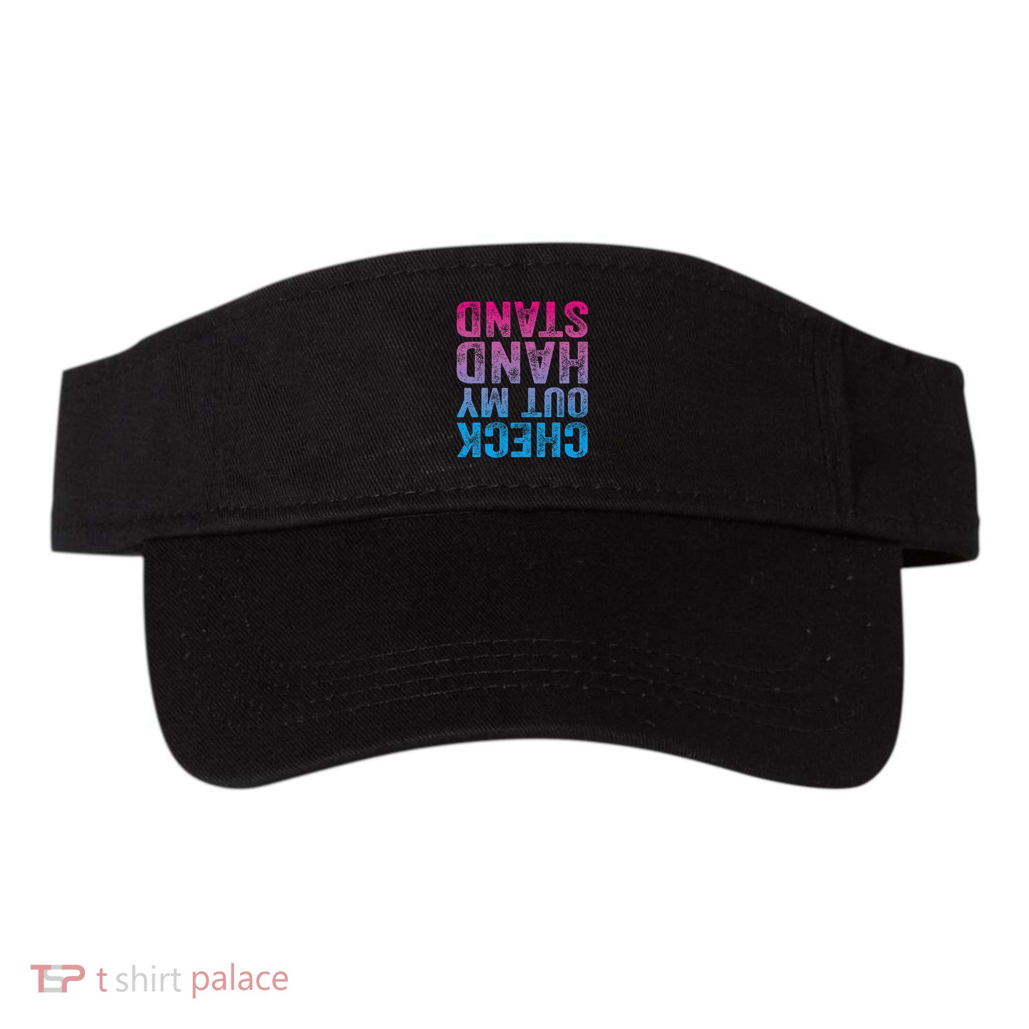 Check Out My Handstand Gymnast Yoga Funny Gymnastics Valucap Bio-Washed Visor