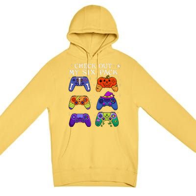 Check Out My 6 Six Pack Video Game Halloween Gamers Premium Pullover Hoodie