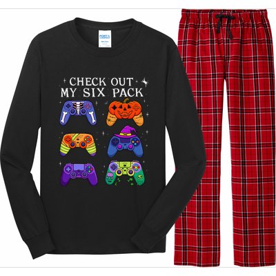 Check Out My 6 Six Pack Video Game Halloween Gamers Long Sleeve Pajama Set