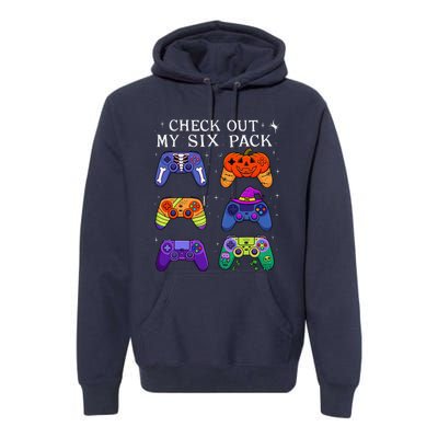 Check Out My 6 Six Pack Video Game Halloween Gamers Premium Hoodie