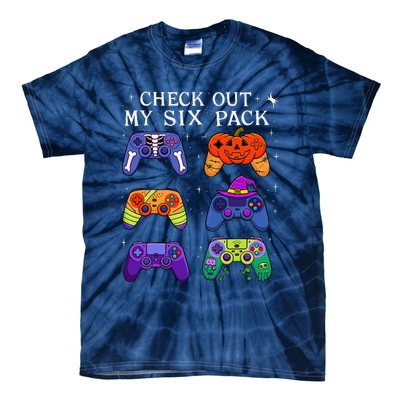 Check Out My 6 Six Pack Video Game Halloween Gamers Tie-Dye T-Shirt