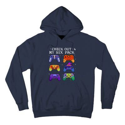 Check Out My 6 Six Pack Video Game Halloween Gamers Tall Hoodie