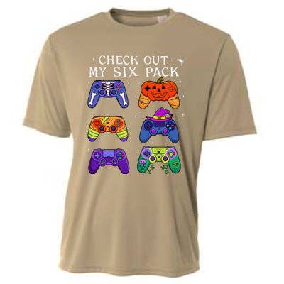 Check Out My 6 Six Pack Video Game Halloween Gamers Cooling Performance Crew T-Shirt