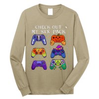 Check Out My 6 Six Pack Video Game Halloween Gamers Long Sleeve Shirt