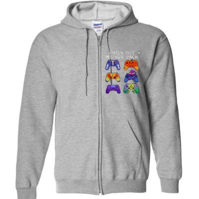 Check Out My 6 Six Pack Video Game Halloween Gamers Full Zip Hoodie