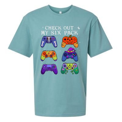 Check Out My 6 Six Pack Video Game Halloween Gamers Sueded Cloud Jersey T-Shirt