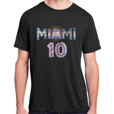 City Of Miami Argentina Blue Pink Sun 10 Flag Adult ChromaSoft Performance T-Shirt