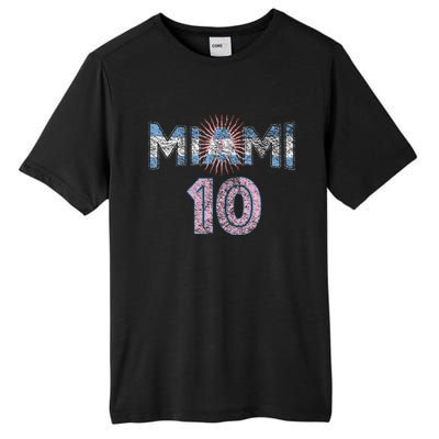 City Of Miami Argentina Blue Pink Sun 10 Flag Tall Fusion ChromaSoft Performance T-Shirt