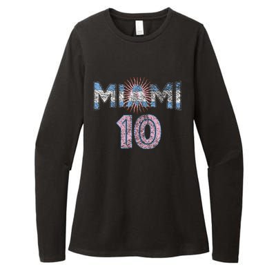 City Of Miami Argentina Blue Pink Sun 10 Flag Womens CVC Long Sleeve Shirt