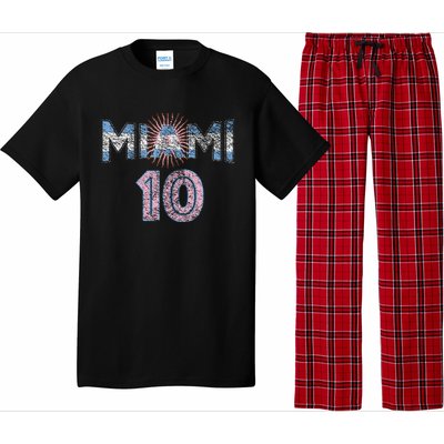 City Of Miami Argentina Blue Pink Sun 10 Flag Pajama Set