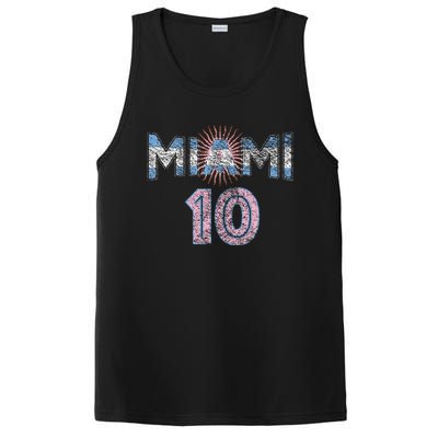 City Of Miami Argentina Blue Pink Sun 10 Flag PosiCharge Competitor Tank