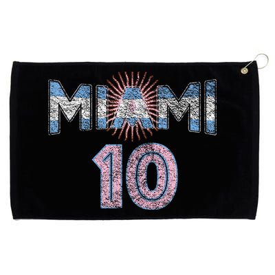 City Of Miami Argentina Blue Pink Sun 10 Flag Grommeted Golf Towel