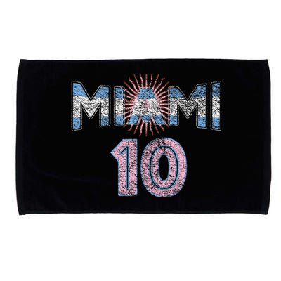 City Of Miami Argentina Blue Pink Sun 10 Flag Microfiber Hand Towel