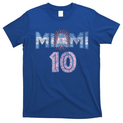 City Of Miami Argentina Blue Pink Sun 10 Flag T-Shirt