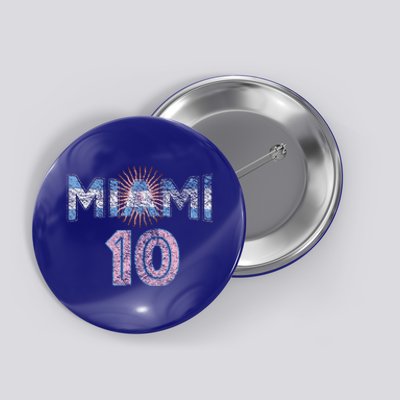 City Of Miami Argentina Blue Pink Sun 10 Flag Button