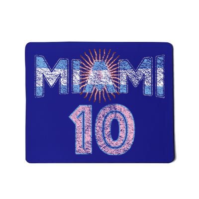 City Of Miami Argentina Blue Pink Sun 10 Flag Mousepad