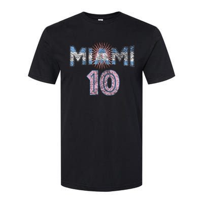 City Of Miami Argentina Blue Pink Sun 10 Flag Softstyle CVC T-Shirt