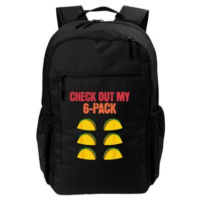 Check Out My Six 6 Pack With Tacos For Cinco de Mayo Funny Backpack