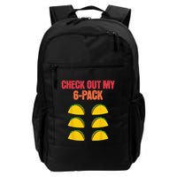 Check Out My Six 6 Pack With Tacos For Cinco de Mayo Funny Backpack