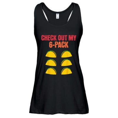 Check Out My Six 6 Pack With Tacos For Cinco de Mayo Funny Ladies Essential Flowy Tank