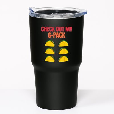 Check Out My Six 6 Pack With Tacos For Cinco de Mayo Funny Tumbler