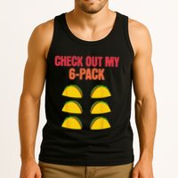 Check Out My Six 6 Pack With Tacos For Cinco de Mayo Funny Tank Top