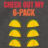 Check Out My Six 6 Pack With Tacos For Cinco de Mayo Funny Vector Backpack
