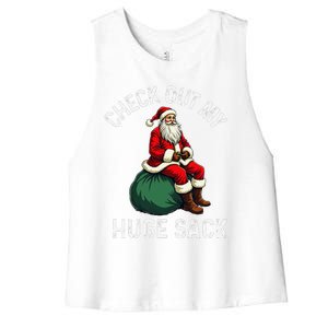 Check Out My Huge Sack Santa Christmas 2024 Women's Racerback Cropped Tank