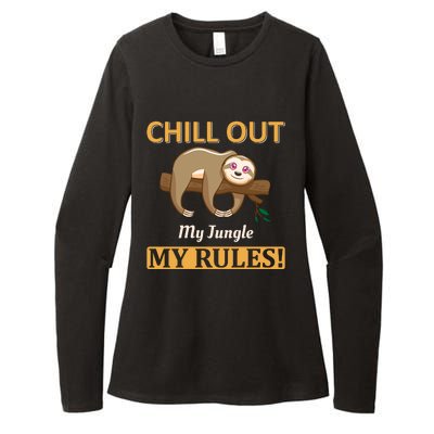 Chill Out My Jungle My Rules Womens CVC Long Sleeve Shirt