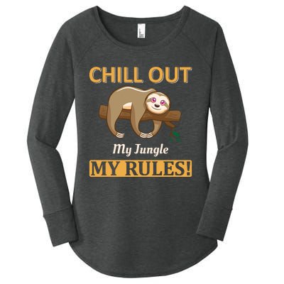 Chill Out My Jungle My Rules Women's Perfect Tri Tunic Long Sleeve Shirt