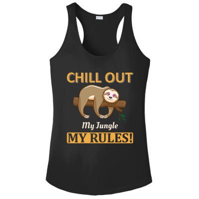 Chill Out My Jungle My Rules Ladies PosiCharge Competitor Racerback Tank