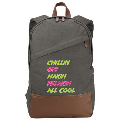 Chillin Out Maxin Relaxin All Cool Bel Air Cotton Canvas Backpack