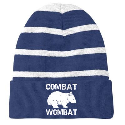 Combat Wombat Striped Beanie with Solid Band