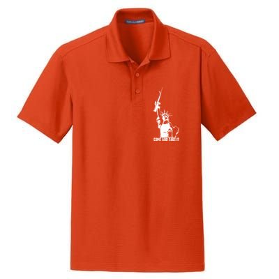 Come & Take It Liberty Gun & Second Amendment Dry Zone Grid Polo