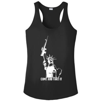 Come & Take It Liberty Gun & Second Amendment Ladies PosiCharge Competitor Racerback Tank