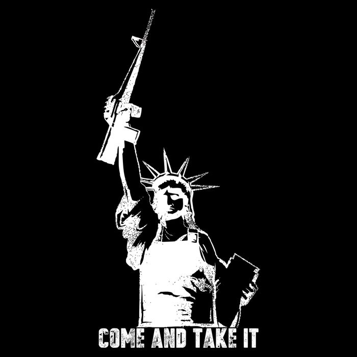 Come & Take It Liberty Gun & Second Amendment Cropped Pullover Crew