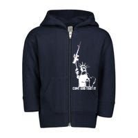 Come & Take It Liberty Gun & Second Amendment Toddler Zip Fleece Hoodie