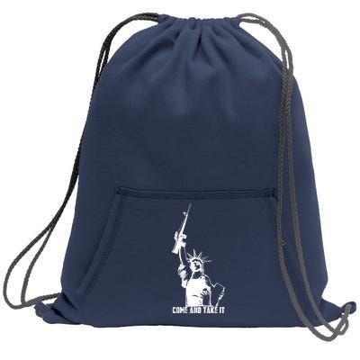 Come & Take It Liberty Gun & Second Amendment Sweatshirt Cinch Pack Bag