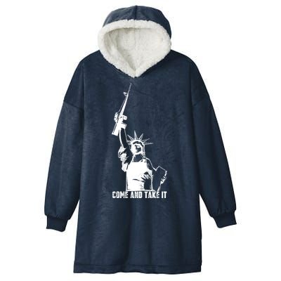Come & Take It Liberty Gun & Second Amendment Hooded Wearable Blanket