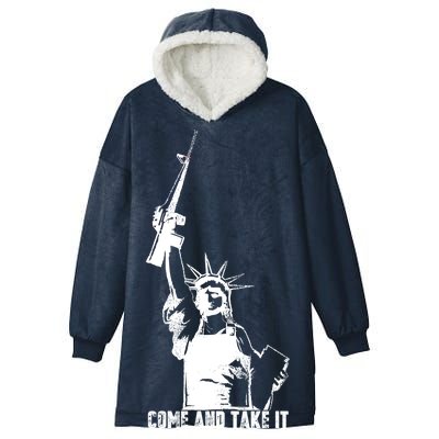 Come & Take It Liberty Gun & Second Amendment Hooded Wearable Blanket