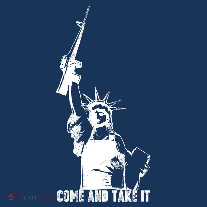 Come & Take It Liberty Gun & Second Amendment Button