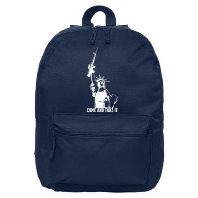 Come & Take It Liberty Gun & Second Amendment 16 in Basic Backpack