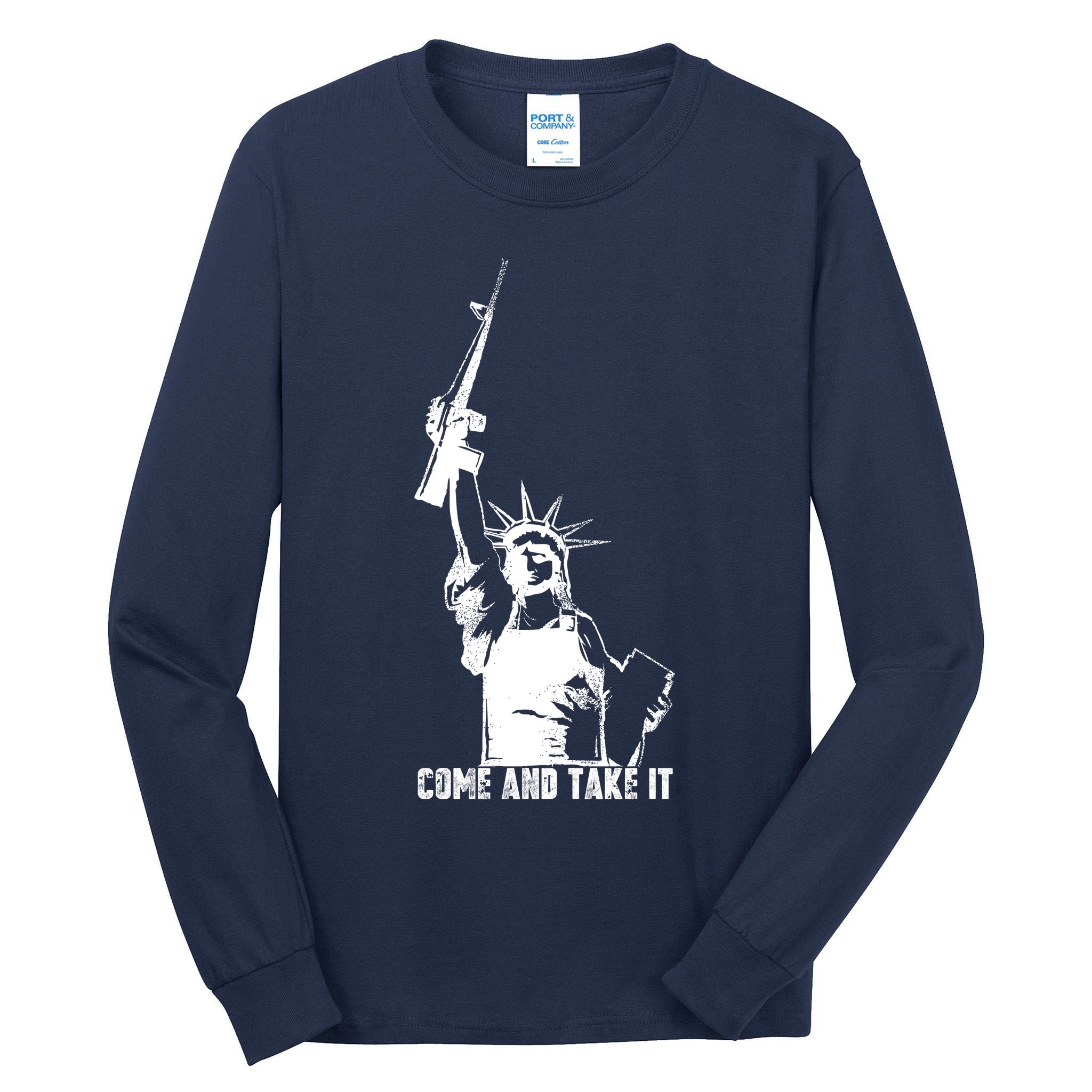 Come & Take It Liberty Gun & Second Amendment Tall Long Sleeve T-Shirt