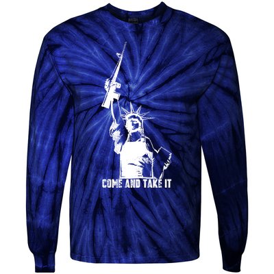 Come & Take It Liberty Gun & Second Amendment Tie-Dye Long Sleeve Shirt