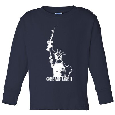 Come & Take It Liberty Gun & Second Amendment Toddler Long Sleeve Shirt