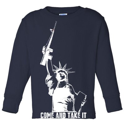 Come & Take It Liberty Gun & Second Amendment Toddler Long Sleeve Shirt